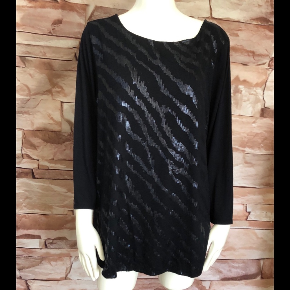Liz Claiborne sequin top size 1X